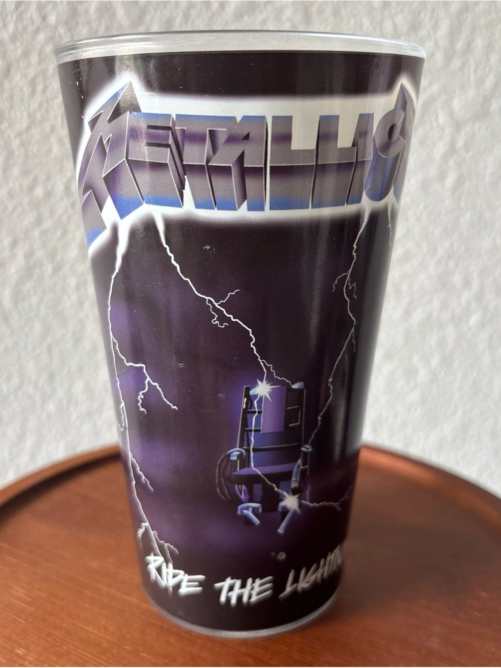 Metallica Ride The Lightning 16 oz Pint Glass Cup Spencer’s 2017 Metal Band